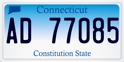 CT license plate AD77085