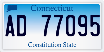 CT license plate AD77095