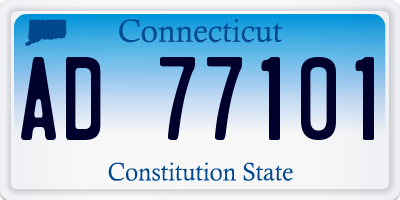 CT license plate AD77101