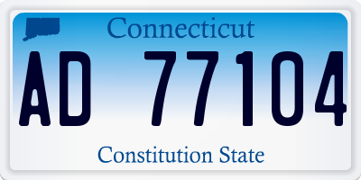 CT license plate AD77104