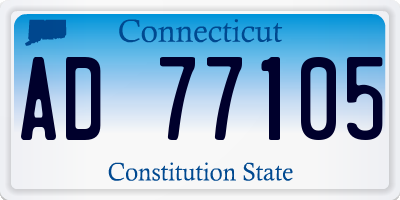 CT license plate AD77105