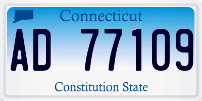CT license plate AD77109