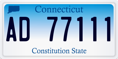 CT license plate AD77111