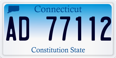 CT license plate AD77112