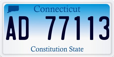 CT license plate AD77113