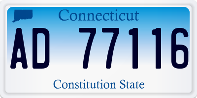 CT license plate AD77116
