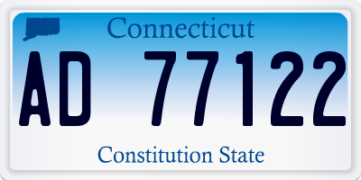 CT license plate AD77122