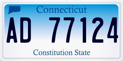 CT license plate AD77124