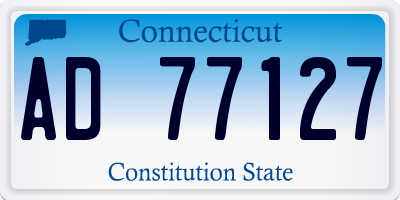 CT license plate AD77127