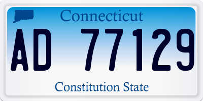 CT license plate AD77129