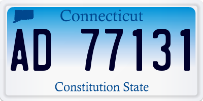 CT license plate AD77131