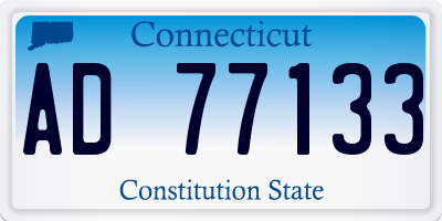 CT license plate AD77133