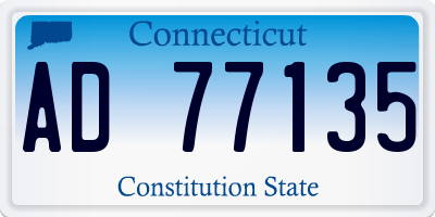 CT license plate AD77135