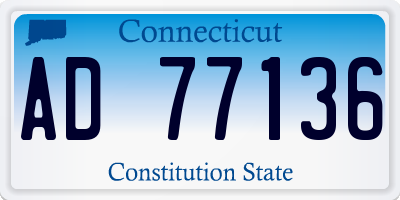 CT license plate AD77136
