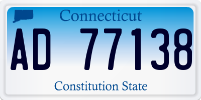 CT license plate AD77138
