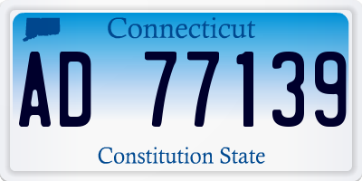 CT license plate AD77139