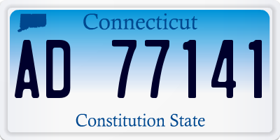 CT license plate AD77141