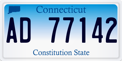 CT license plate AD77142