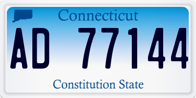CT license plate AD77144