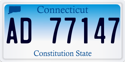 CT license plate AD77147
