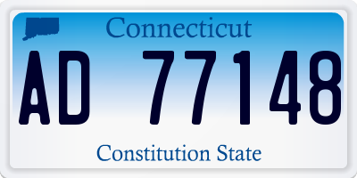 CT license plate AD77148