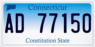 CT license plate AD77150
