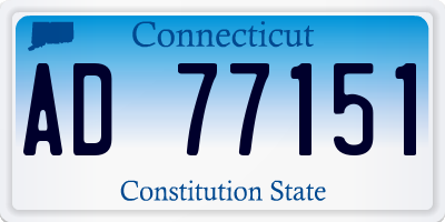 CT license plate AD77151