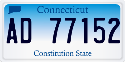 CT license plate AD77152