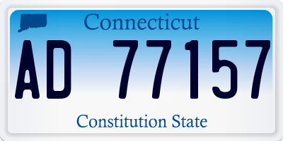 CT license plate AD77157