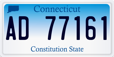 CT license plate AD77161