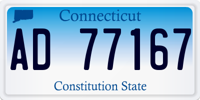 CT license plate AD77167