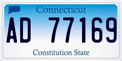 CT license plate AD77169