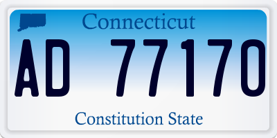 CT license plate AD77170
