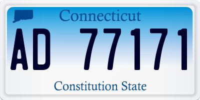 CT license plate AD77171