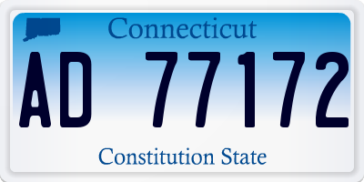 CT license plate AD77172