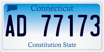 CT license plate AD77173