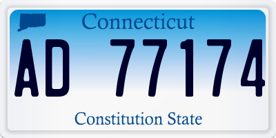CT license plate AD77174