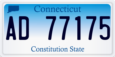 CT license plate AD77175