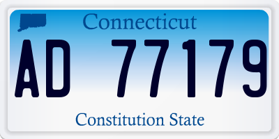 CT license plate AD77179