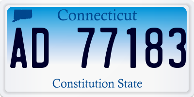 CT license plate AD77183