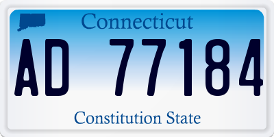 CT license plate AD77184