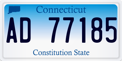 CT license plate AD77185