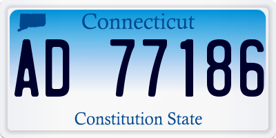 CT license plate AD77186