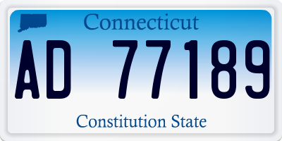 CT license plate AD77189