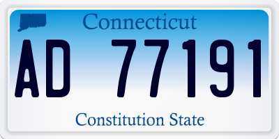 CT license plate AD77191