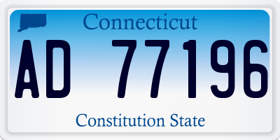 CT license plate AD77196