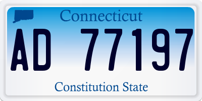 CT license plate AD77197