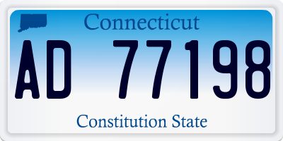 CT license plate AD77198