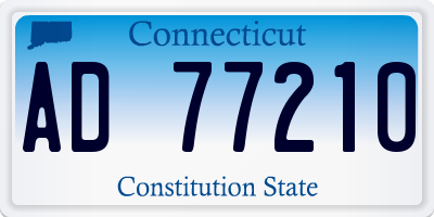 CT license plate AD77210