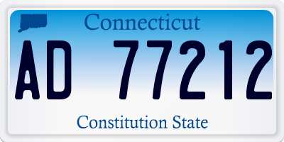 CT license plate AD77212